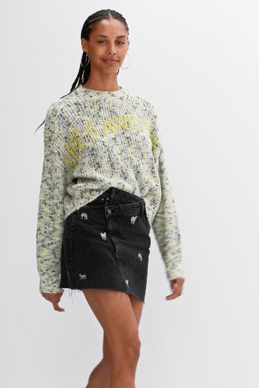 Camisola efeito leopardo riscas | Desigual