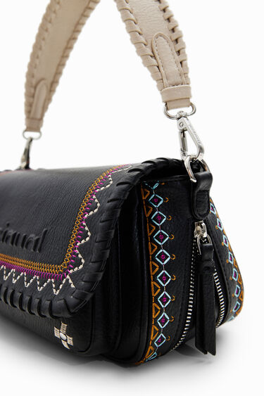 Midsize embroidered crossbody bag | Desigual