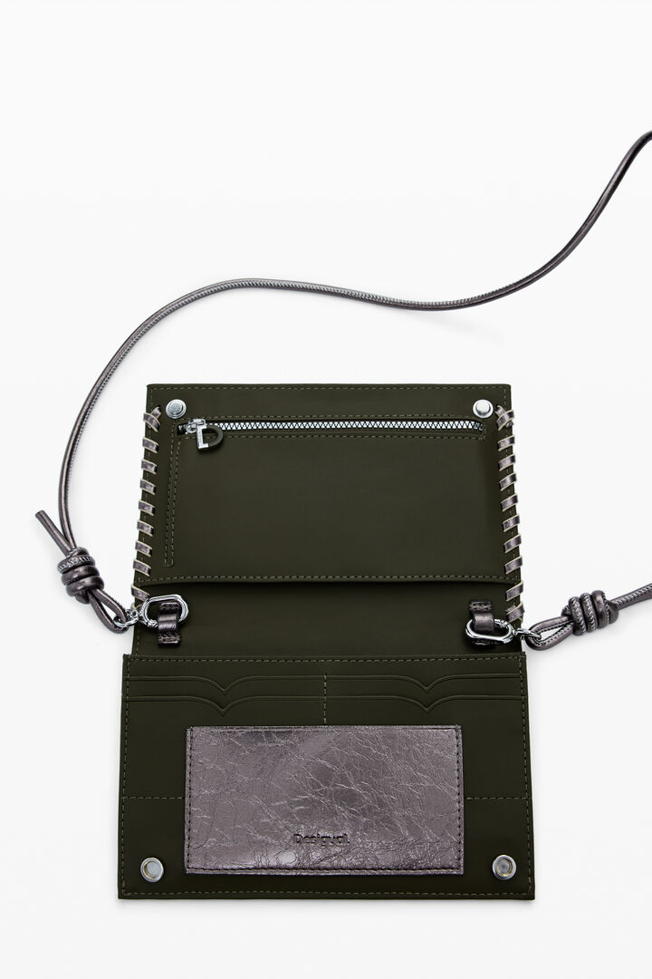 Large metallic convertible wallet | Desigual