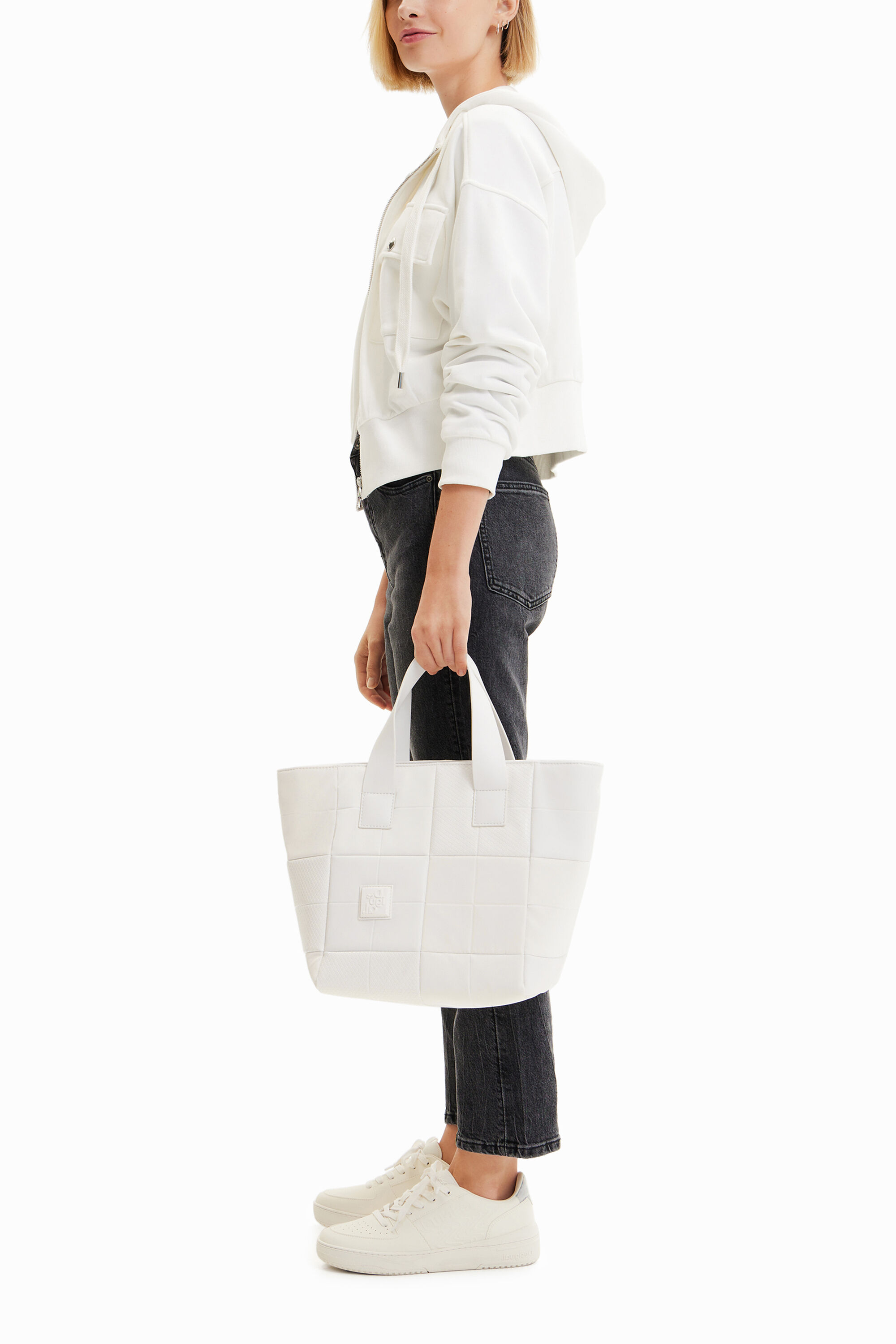 Midsize patchwork tote bag
