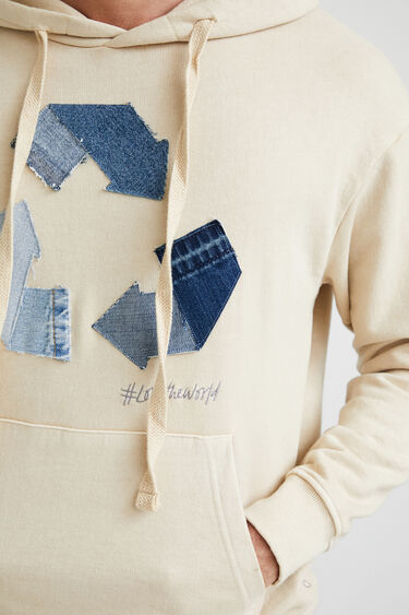 Recycled cotton sweatshirt clearance