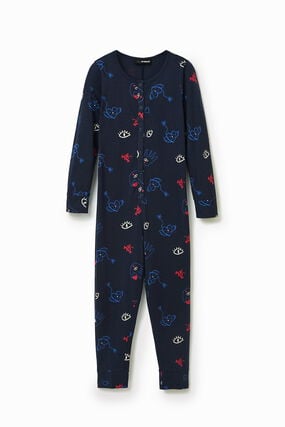 Printed pyjama onesie