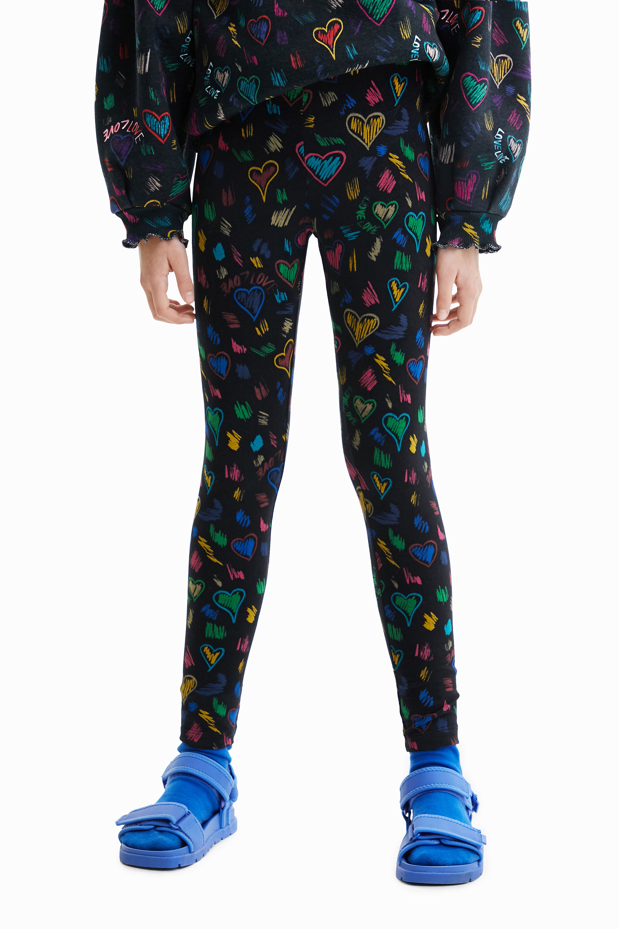 Slim heart leggings