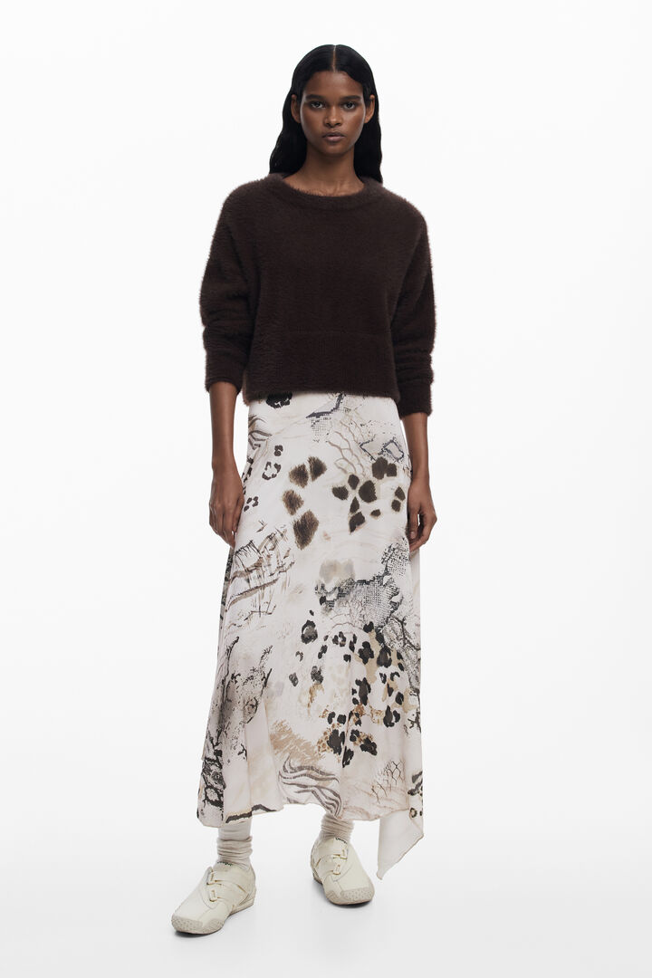 2-in-1 slip dress animal print | Desigual