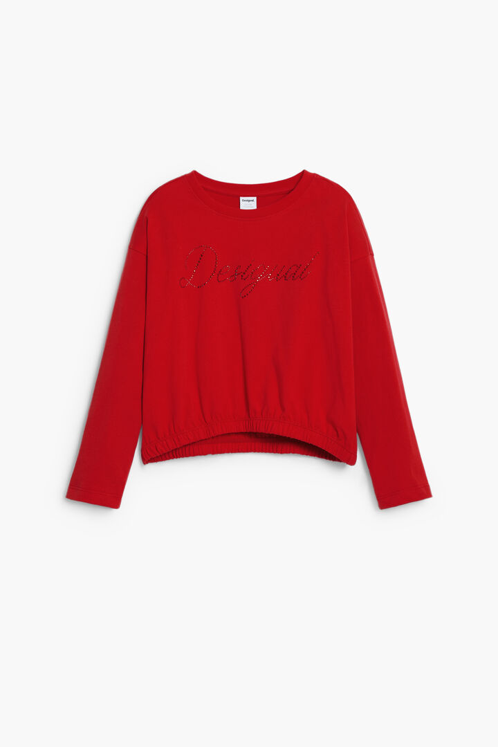 Plain T-shirt with strass logo | Desigual