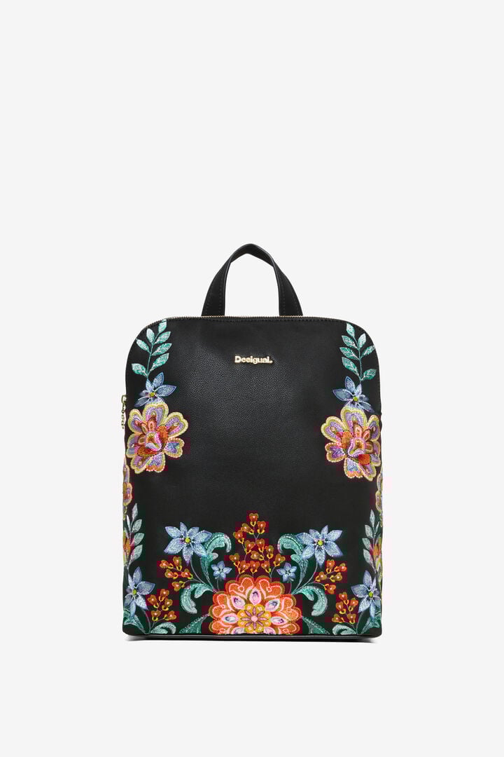 Floral embroideries backpack | Desigual