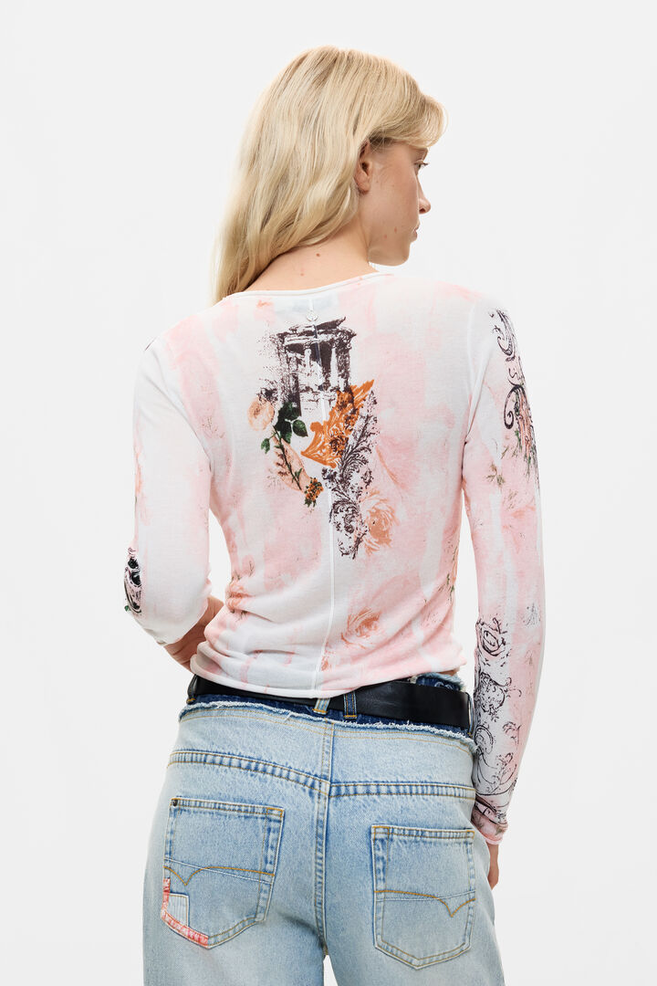 Camiseta Manga Larga Estampada