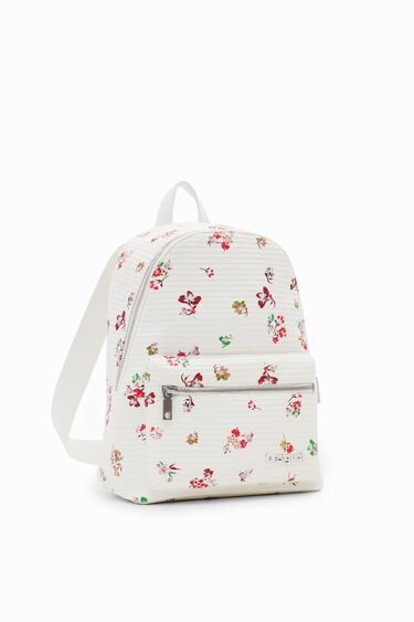 S textured floral backpack | Desigual