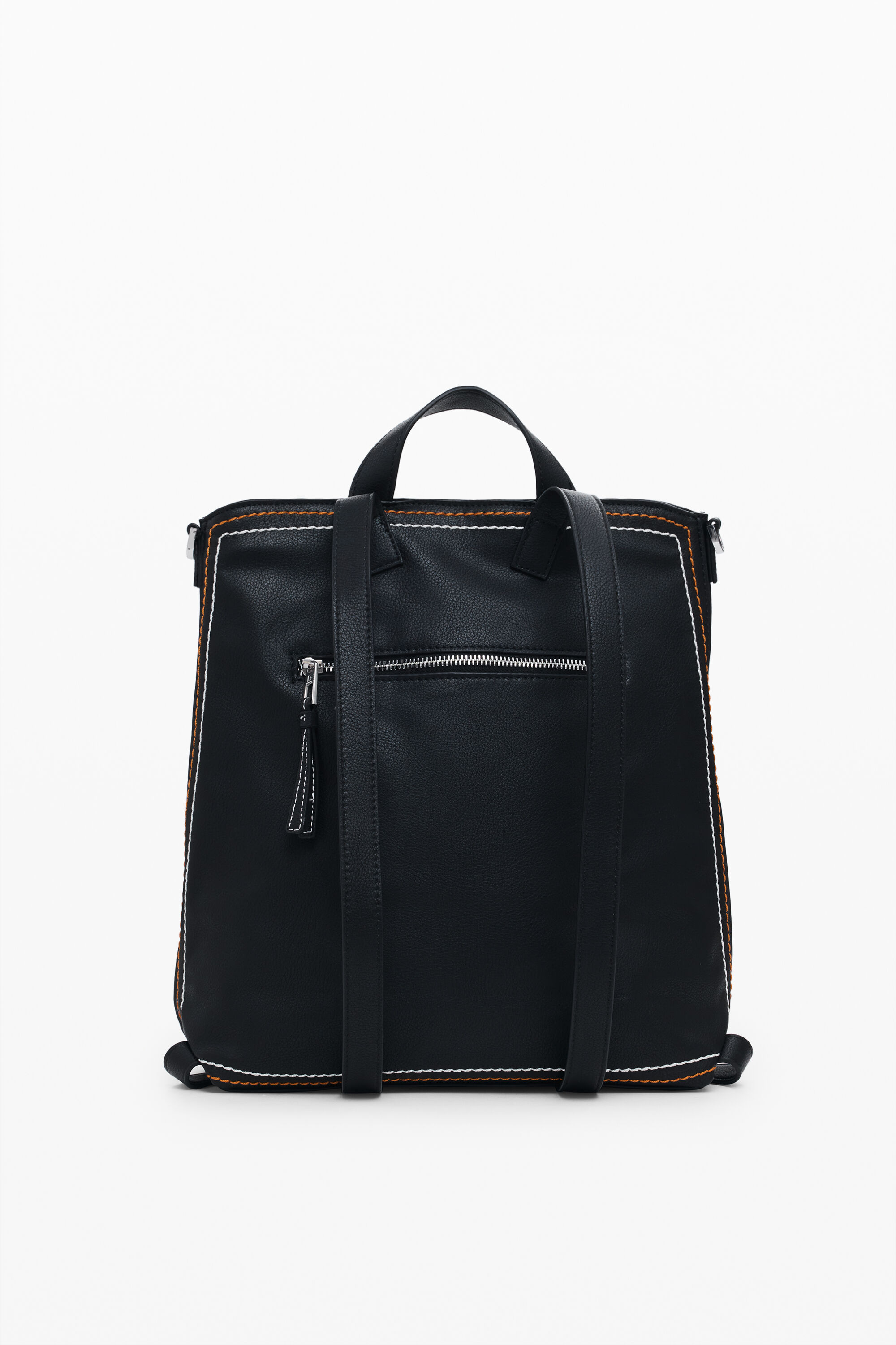 Desigual Small Denim Backpack In Black