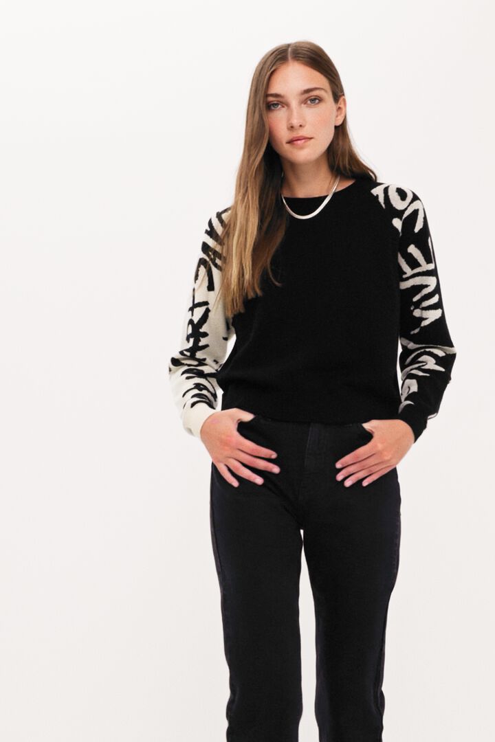 Manifesto sleeves jumper | Desigual