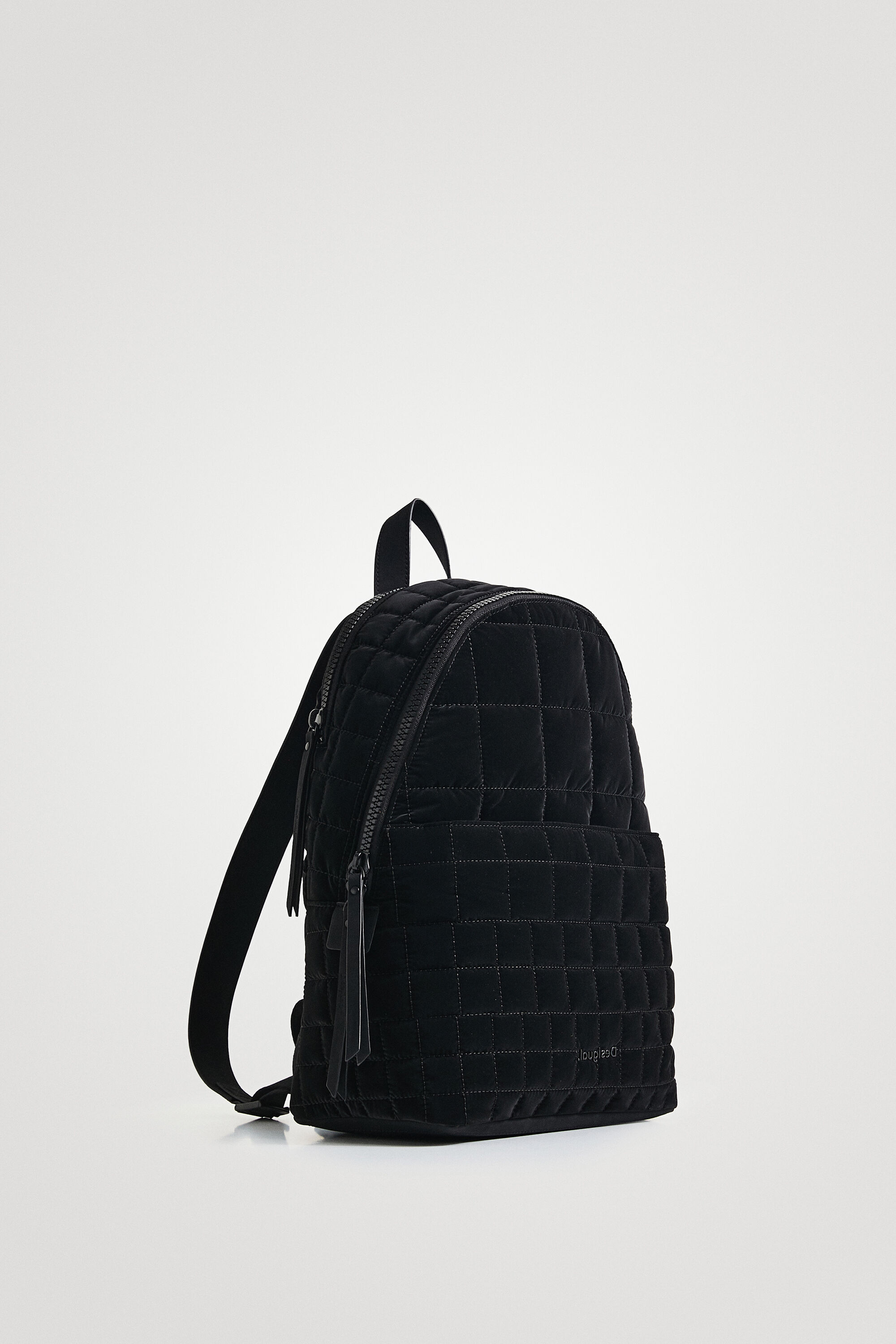 Shop Desigual Lightweight Quilted Backpack In Black
