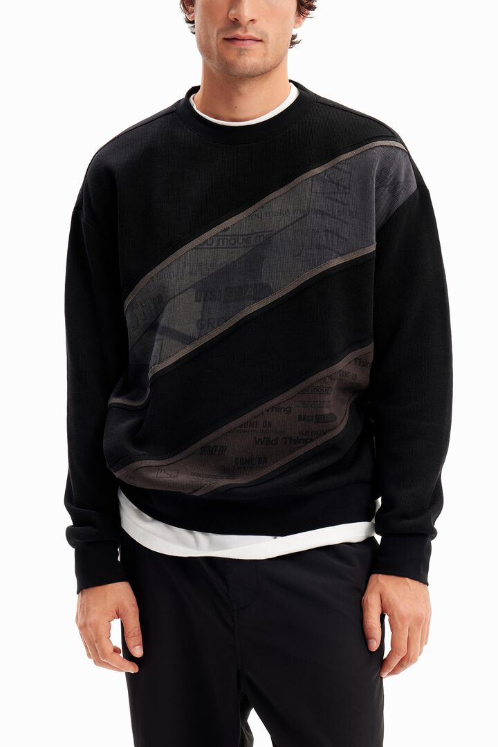 Sweat-shirt patchwork messages | Desigual