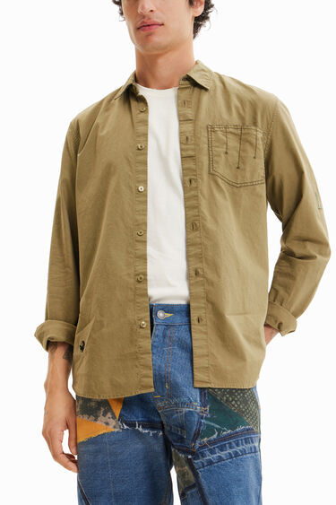 Long-sleeve embroidered shirt | Desigual