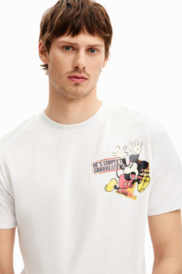 T-shirt à manches courtes avec Mickey Mouse et une phrase. | Desigual