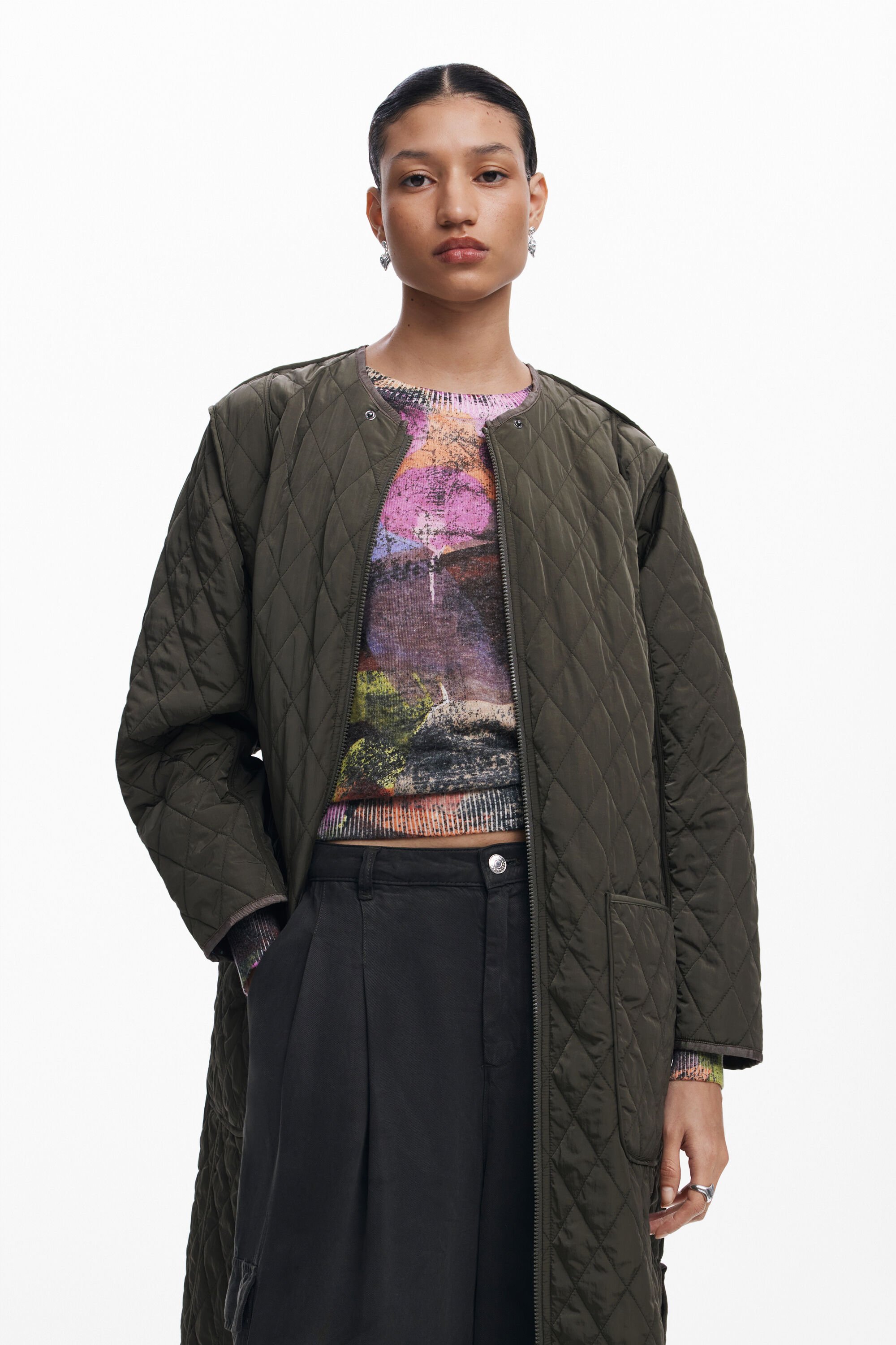 ロング中綿コート 女性用 I Desigual.com