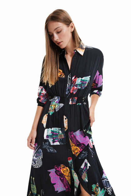 Midi shirt dress