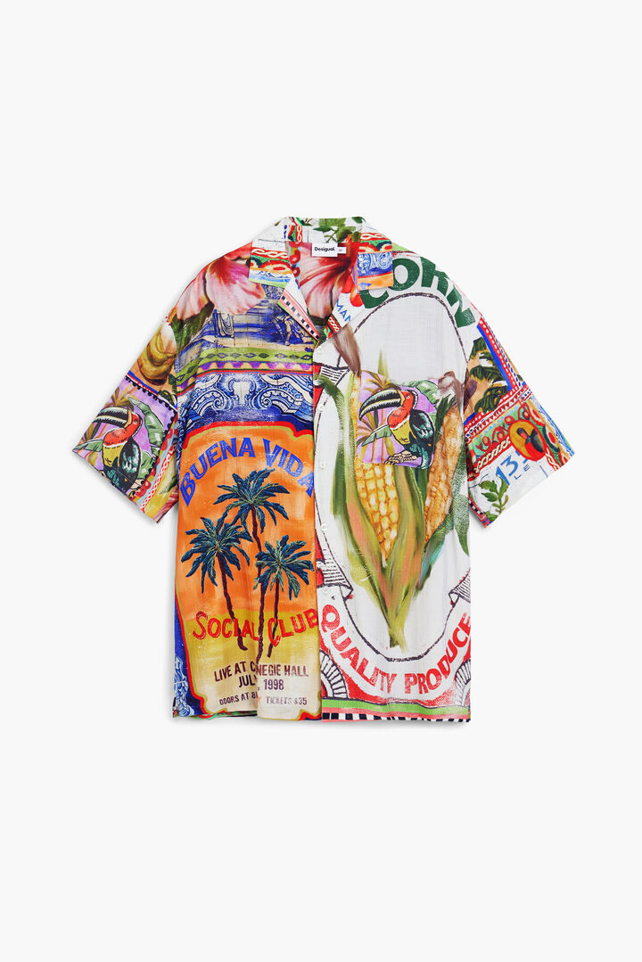 Short-sleeve postcard shirt | Desigual