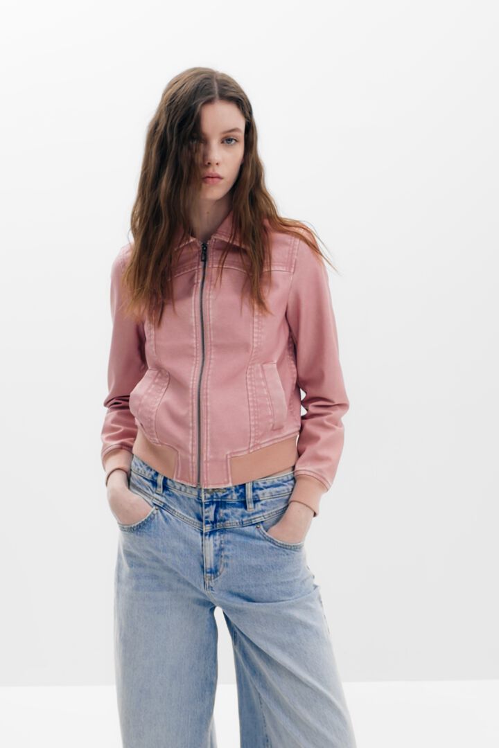 Biker bunda s efektom kože | Desigual
