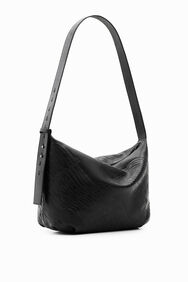 Bandolera grande piel logos | Desigual
