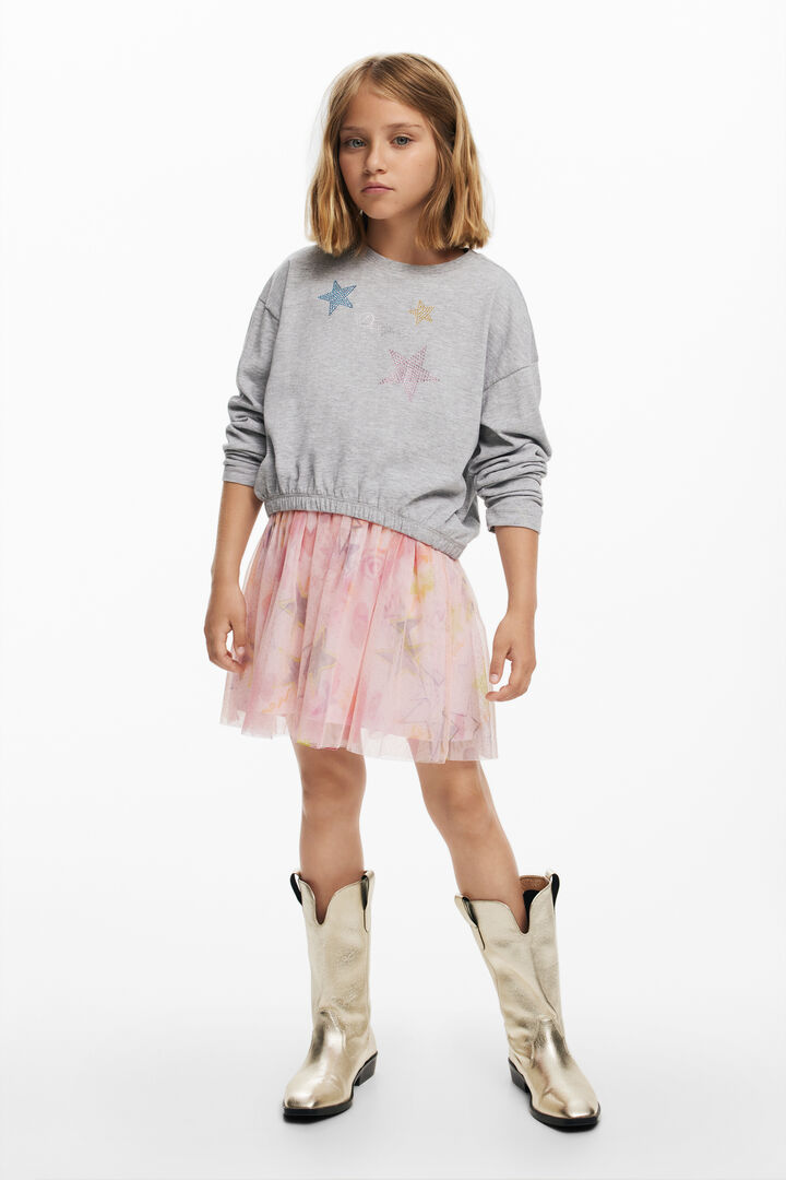T-shirt with star rhinestones | Desigual