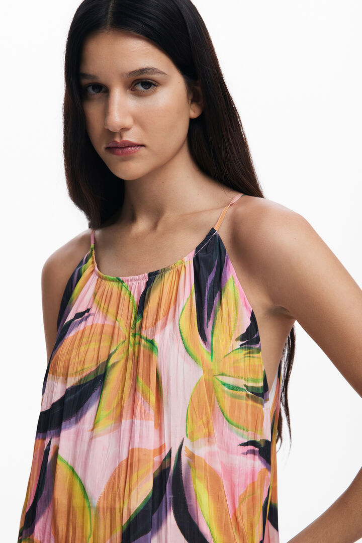 Crinkled effect midi dress | Desigual