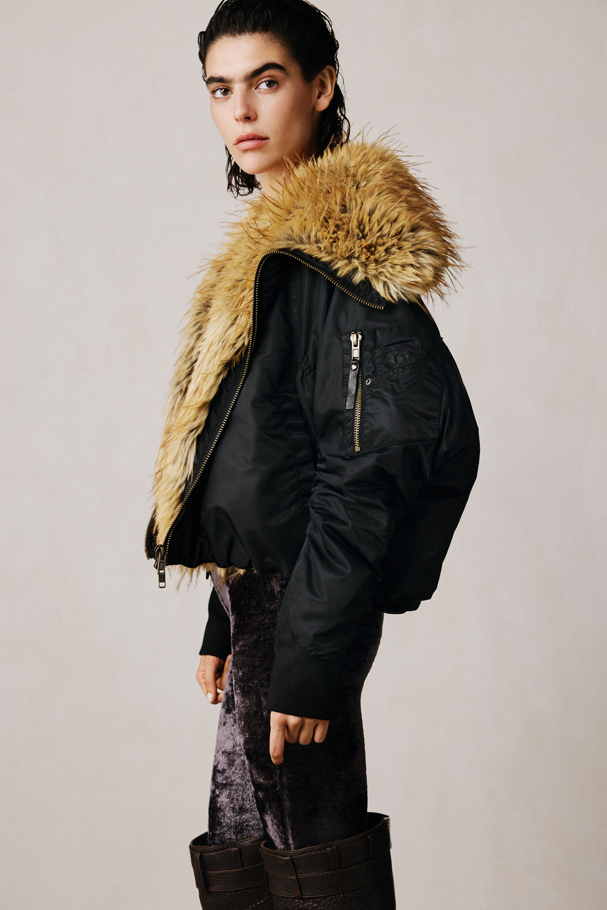 Oversize studio fur jacket Women's I Desigual.com