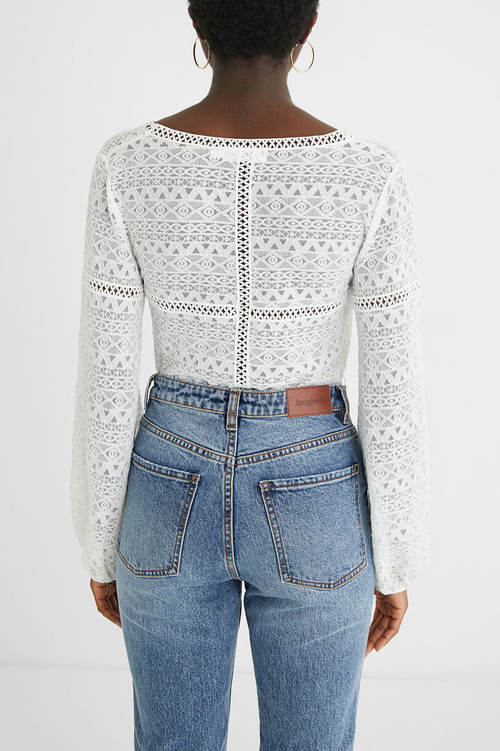 Spitzen-Body Slim Fit | Desigual