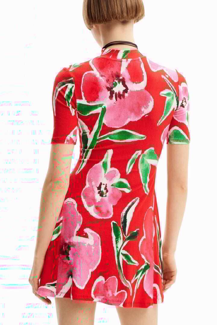 Robe patineuse courte fleurs | Desigual