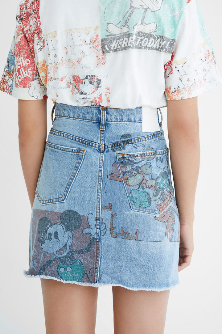 Denim mini-skirt illustrations - Mickey Mouse | Desigual