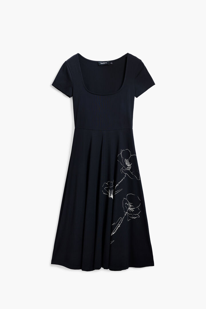 Vestido midi escotado | Desigual