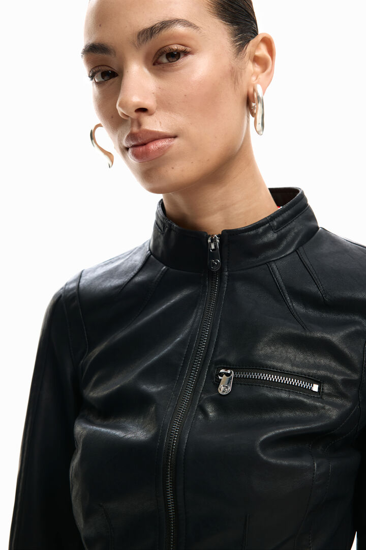 Mandarin collar jacket | Desigual