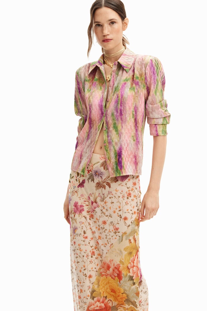 Falda midi parcheada floral | Desigual