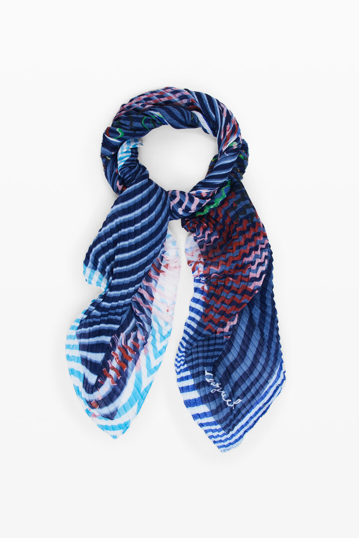 Rectangular bluestrip scarf | Desigual