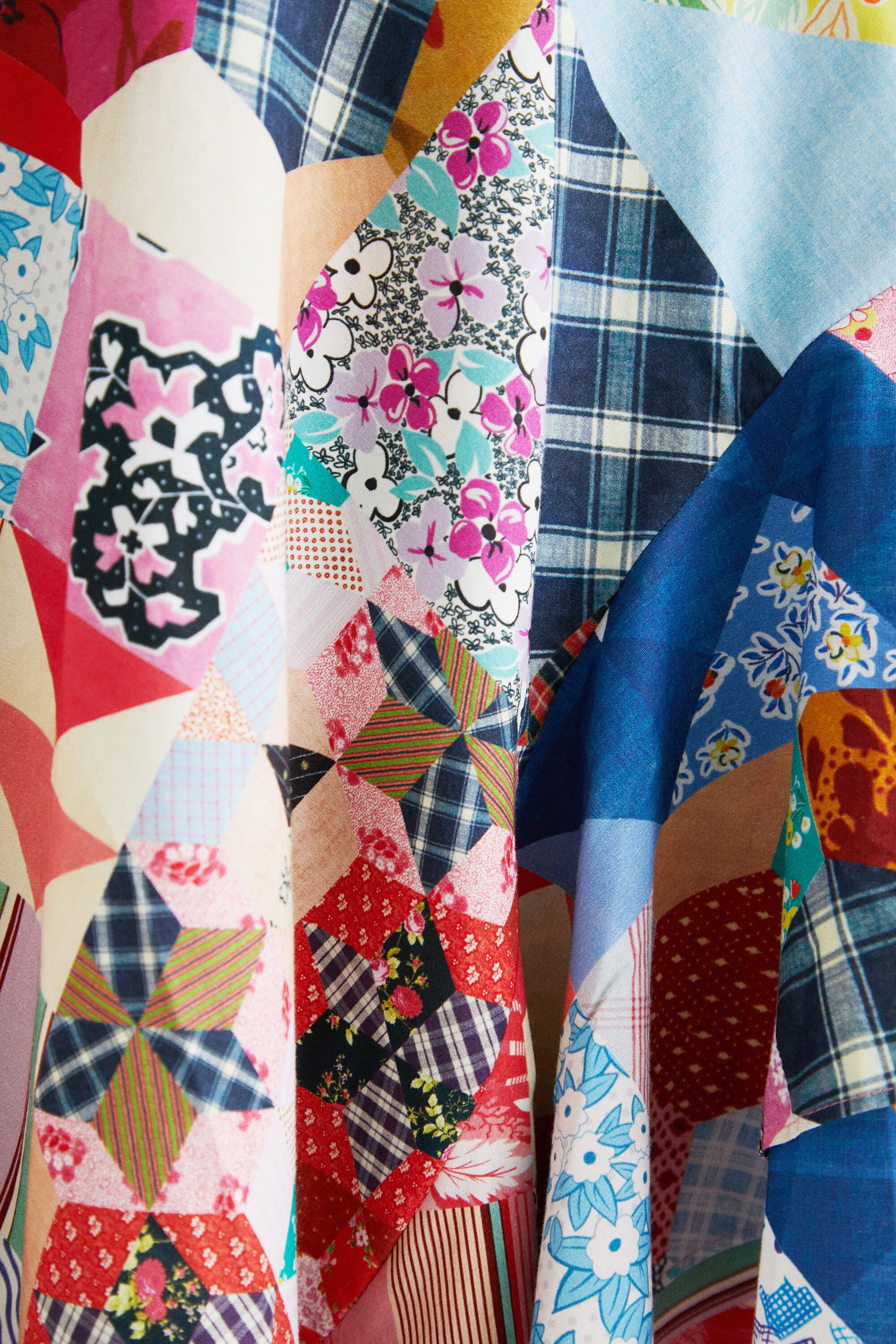 Desigual ×Johnson Hartigパッチワークデザインスカート - メルカリ