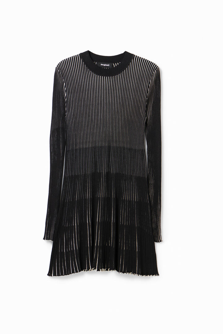 Vestido curto canelado | Desigual
