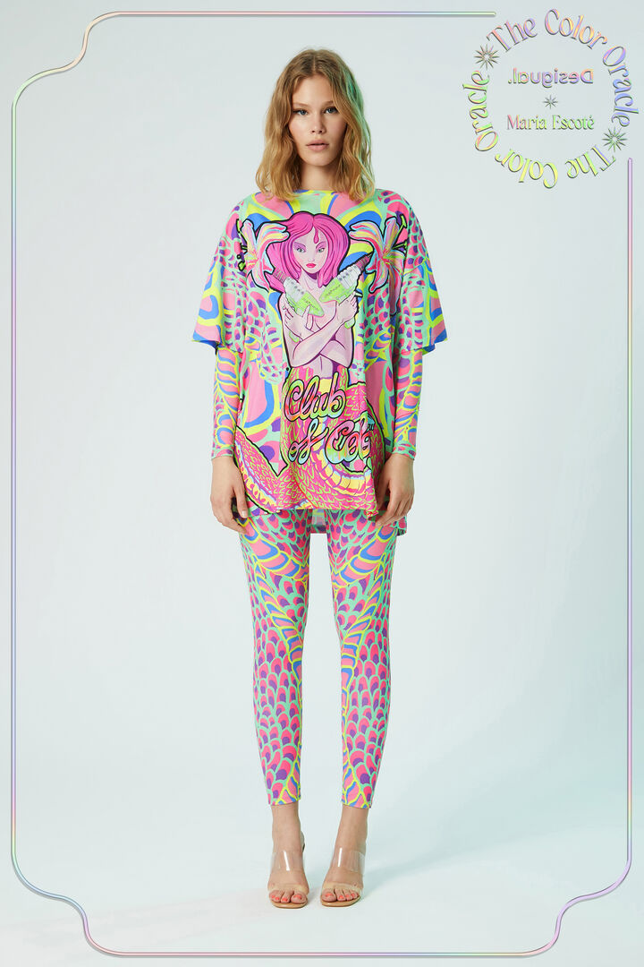 Long T-shirt fantasy print | Desigual