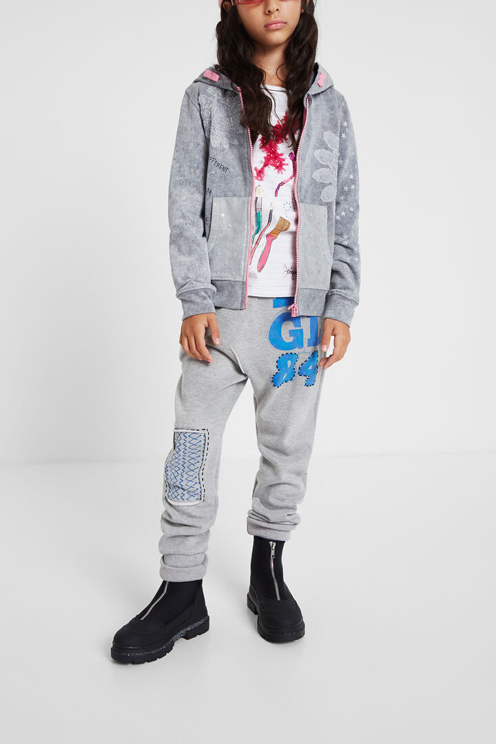 Hooded sweatshirt jacket | Desigual