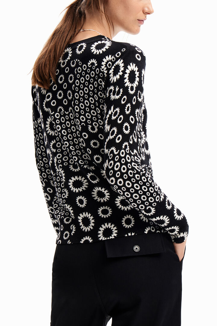 Fine geometric patchwork pullover | Desigual