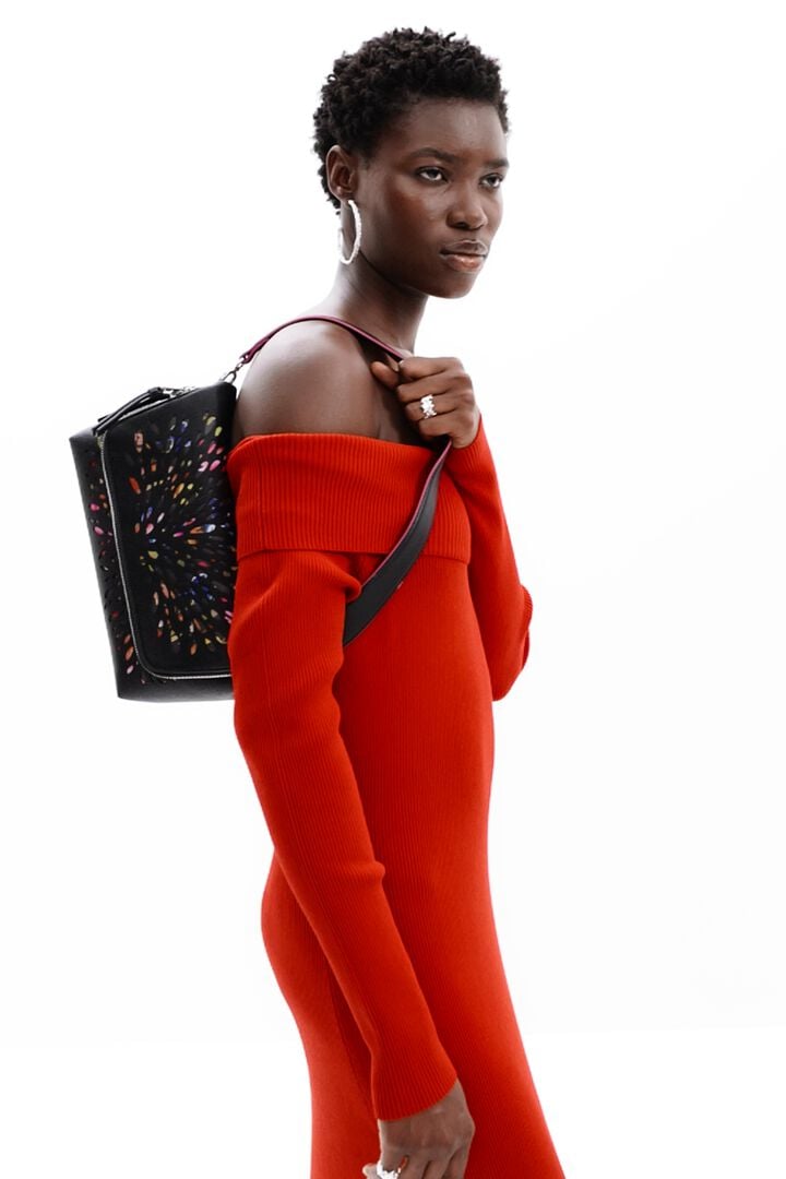 Medium crossbody perforated bag | Desigual