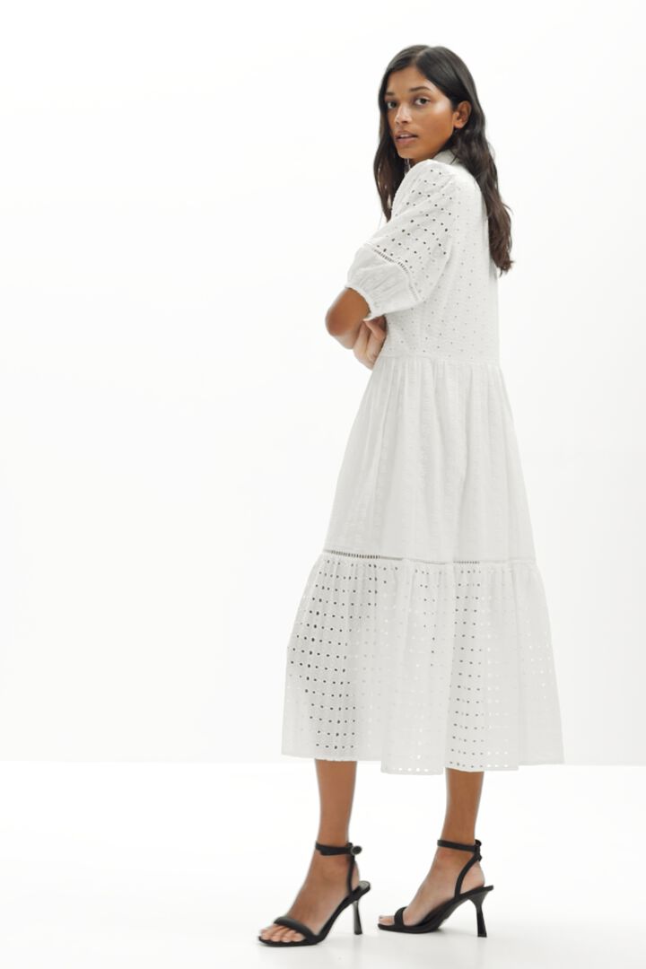 Vestido midi camisero bordados | Desigual