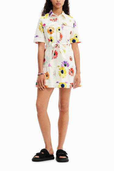 Vestit curt camiser flors M. Christian Lacroix | Desigual