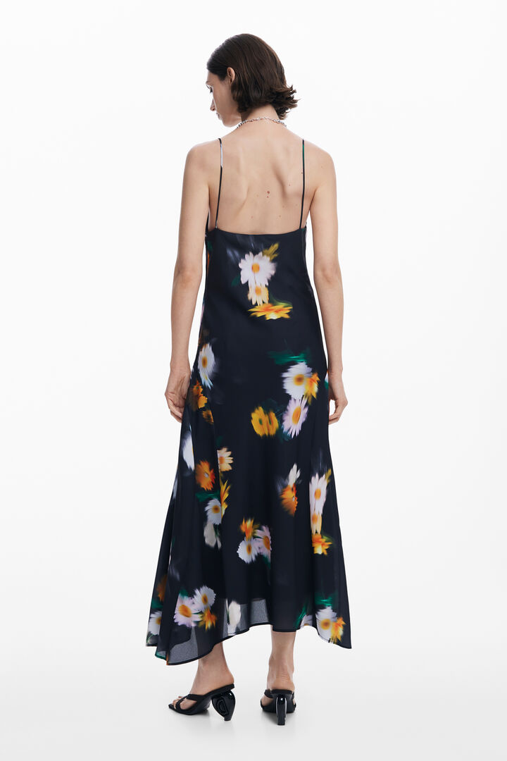 Vestido tirantes gasa flores | Desigual