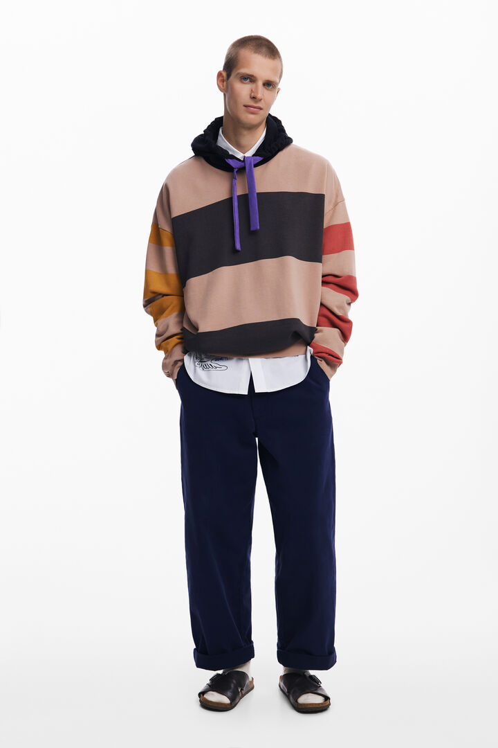 Wide-striped sweatshirt | Desigual