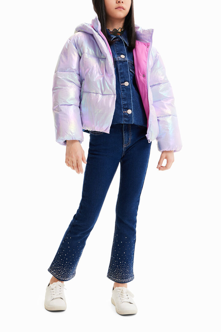 Iridescent quilted jacket | Desigual