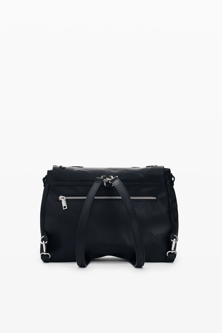 Mittelgroßer Rucksack mit Stickereien und Charms | Desigual