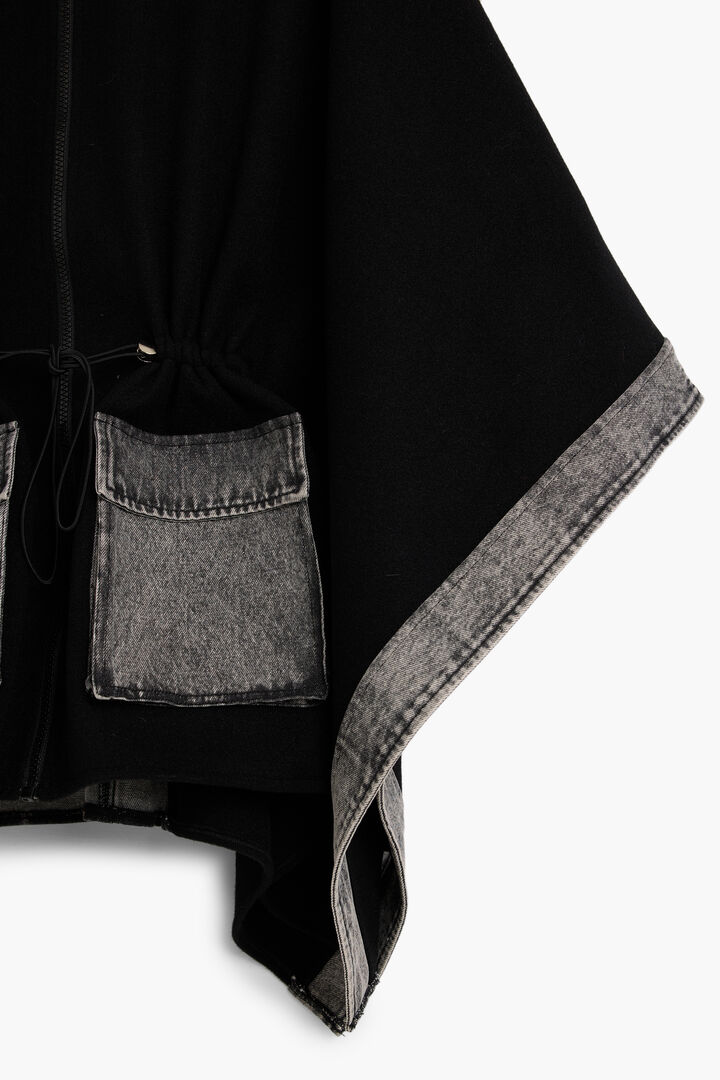 Poncho Denim Contraste