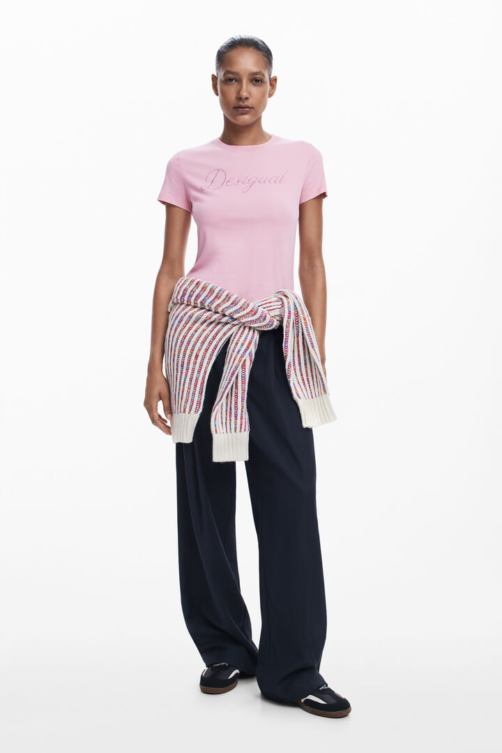 Slim rhinestone T-shirt | Desigual