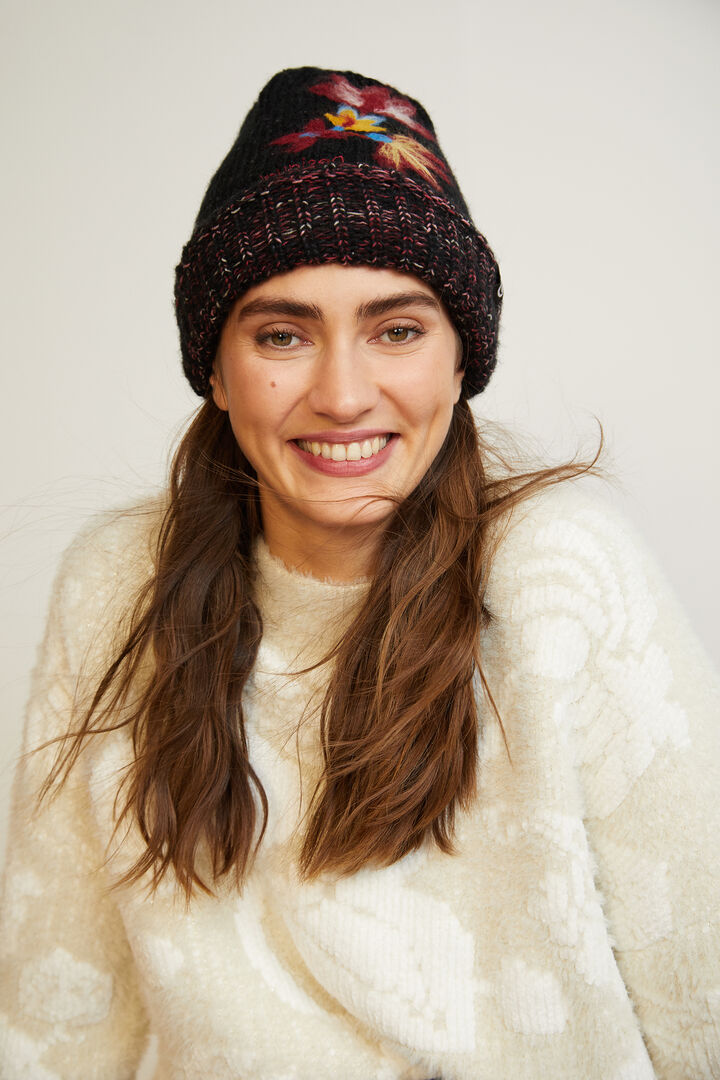Knit cap with turn-up brim | Desigual