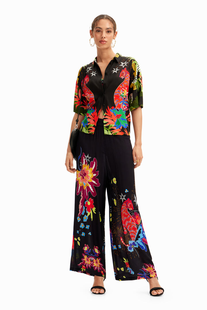 Chemise manches courtes tropicale | Desigual