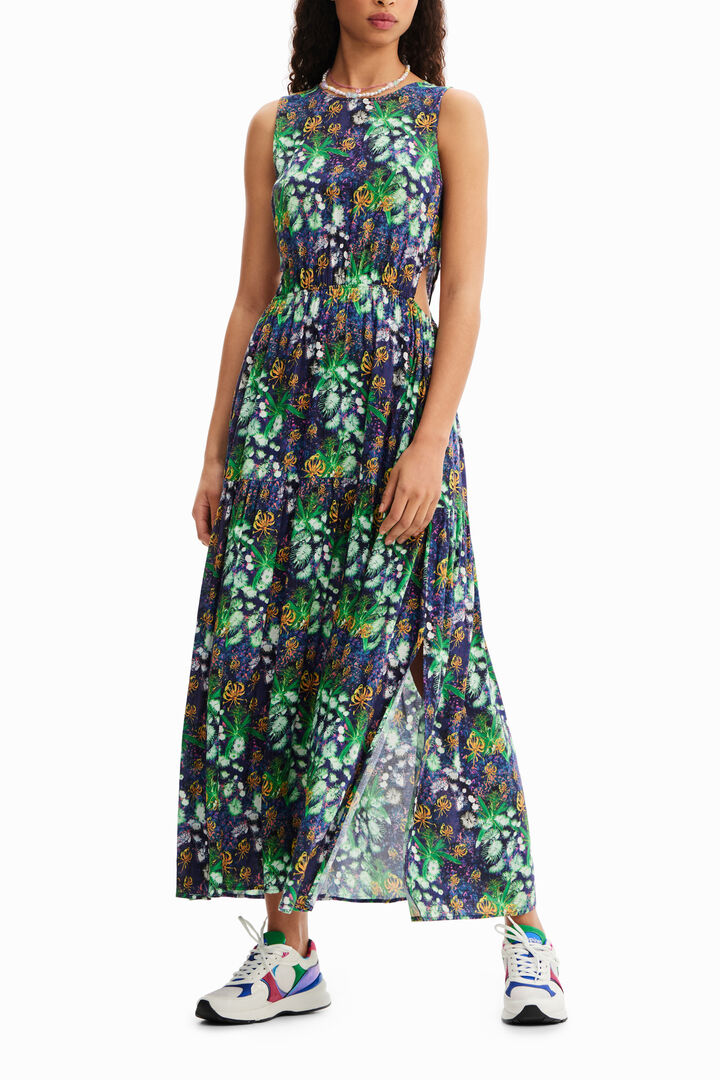 Vestido largo cut-out naturaleza | Desigual